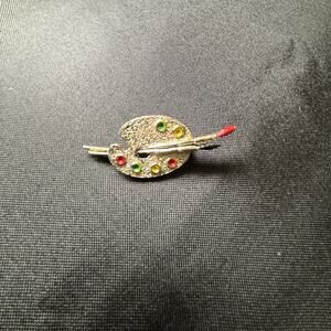 Vtg Gerry’s Brooch Artist Palette Paint Women’s Jewelry